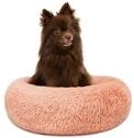 Lionto - Hundebett Aus Pl&uuml;sch In Donut-form, 40 Cm Durchmesser, Rosa