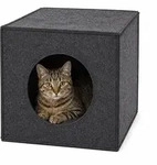 Lionto Katzenh&ouml;hle, Regaleinsatz & Katzenbett In Einem, Aus Robustem Filz Mit