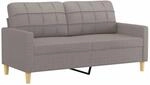 2-sitzer-sofa Taupe 140 Cm Stoff - Vidaxl