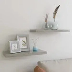 Schweberegale 2 Stk. Betongrau 60x23,5x3,8 Cm Mdf Vidaxl