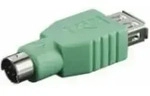Goobay - Usb-adapter, Usb-buchse (typ A) Mini-din 6-stecker (ps/2). Farbversion Gr&uuml;n