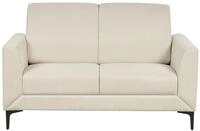 Beliani - 2-sitzer Sofa Beige Stoffbezug Mit Schwarzen Hohen Metallbeinen Hohe