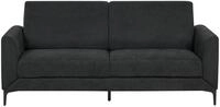 3-sitzer Sofa Schwarz Stoffbezug Mit Hohen Metallbeinen Hohe R&uuml;ckenlehne...