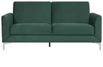 Beliani - Sofa Dunkelgr&uuml;n Samtstoff 3-sitzer Minimalistisch Wohnzimmer