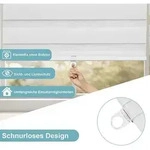 Doppelrollo Klemmfix Ohne Bohren, Schnurlos Fensterrollo Ohne Kettenzug, Wei&szlig; 70x150