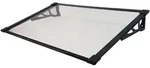 Baumarktplus - Vordach 120 X 80 Cm Schwarz Haust&uuml;rdach Haust&uuml;r Pultvordach