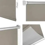 Verdunklungsrollo Thermorollo Klemmfix Ohne Bohren Taupe 60x160cm(bxh) - Woltu