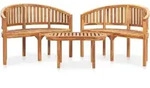 3-tlg. Garten-lounge-set Massivholz Teak Vidaxl