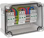 Obo Bettermann Generatoranschlusskasten 3x1 Pv-string Auf 3 Wr-mpp 1000v Dc Lichtgrau