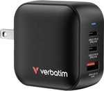 Verbatim Mini Gan Charger 70w 2xusb-c Pd, 1xusb-a Qc 3.0 32229