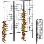 Rankgitter Metall, 3er Set, Zum Stecken, Rankhilfe F&uuml;r Kletterpflanzen, 122 X 30,5