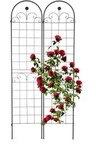 Rankgitter, 2er Set, Hxb 220 X 50 Cm, Metall, Rankhilfe F&uuml;r Kletterpflanzen,