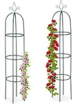Relaxdays - Rankhilfe Obelisk, 2er Set, 200 Cm Hoch, Ranks&auml;ule F&uuml;r Kletterpflanzen,