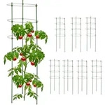 Relaxdays - Rankhilfe 8er Set, Metall & Kunststoff, 90 Cm Hoch, 4 Verstellbare Ringe,