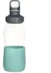 Emsa Drink2go Glas Silikon Trinkflasche 0,5 L Gr&uuml;n 100% Dicht Bpa-frei