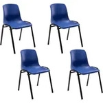 4er Set Stapelstuhl Nowra Kunststoff Blau