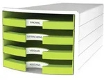 Han - Schubladenbox Impuls 4 Schubladen Din A4 Din C4 Polystyrol Geh&auml;usefarbe: Wei&szlig;