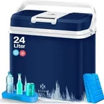 24 Liter K&uuml;hlbox K&uuml;hlt Und W&auml;rmt Thermo-elektrische K&uuml;hlbox 12 Volt Und 230 Volt