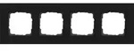 Gira Abdeckrahmen 4f Gira Esprit Alum.schwarz M(lack.) [0214409], 0214 409