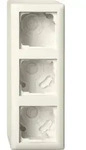 Gira Ap-geh&auml;use 3f + Rahmen Standard 55 Cremewei&szlig; [106301], 1063 01