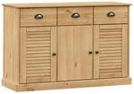 Sideboard Mit Schubladen Vigo 113x40x75 Cm Massivholz Kiefer Vidaxl