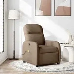 Massagesessel Braun Stoff Vidaxl