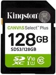 Kingston - Kingston Technology 128gb Sdxc Canvas Select Plus Gen3 150mb/s C10 Uhs-i