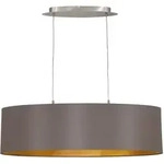 Eglo - Pendelleuchte 78x22x110 Cm Aus Metall Und Stoff In Cappuccino Und Gold...