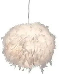 Globo - H&auml;ngeleuchte - Ducky - Wei&szlig; - Textil - &Oslash; 30cm - E27 -