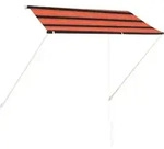 Vidaxl Retractable Awning 250x150 Cm Orange And Brown