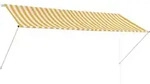 Einziehbare Markise 300&times;150 Cm Gelb Und Wei&szlig; Vidaxl