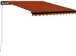 Manueller Einziehbarer Markise 350x250 Cm Orange Und Braun