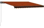 Einziehbare Markise Handbetrieben 450 X 300 Cm Orange Und Braun Vidaxl
