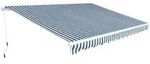Gelenkarmmarkise 450 Cm Blau/wei&szlig; Vidaxl