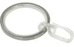 Gardinia - Ringe Mit Gleiteinlage Windsor, &Oslash; 25 Mm, Edelstahl-optik Gardinenstangen