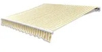 Gelenkarmmarkise Handbetrieben 300 Cm Gelb/wei&szlig; Vidaxl