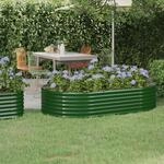 Vidaxl Garden Raised Bed Galvanised Steel 175x100x36 Cm Green