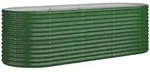 Hochbeet Pulverbeschichteter Stahl 224x80x68 Cm Gr&uuml;n - Vidaxl