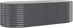 Hochbeet Pulverbeschichteter Stahl 249x100x68 Cm Anthrazit - Vidaxl