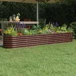 Hochbeet Verzinkter Stahl 260x40x36 Cm Braun Vidaxl