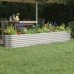 Hochbeet Verzinkter Stahl 260x40x36 Cm Silbern Vidaxl