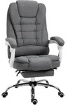 Vinsetto - B&uuml;rostuhl Ergonomischer Schreibtischstuhl Mit Armlehne, Fu&szlig;st&uuml;tze,
