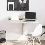 Vidaxl Folding Wall Table Concrete Grey 100x60x56 Cm Engineered Wood