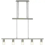 Lampe Lea Led Pendelleuchte 5flg Eisen/chrom 5x Led-d45, E14, 4w Led-tropfenlampe
