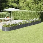Hochbeet Pulverbeschichteter Stahl 620x80x36 Cm Anthrazit - Vidaxl