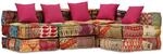 4-sitzer Modularer Pouf Patchwork Stoff Vidaxl
