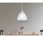Pendelleuchte Dallas Einflammig Glas Lampenschirm Wei&szlig;, &Oslash; 20cm