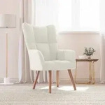 Vidaxl Relaxing Chair Cream White Velvet