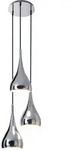 Pendelleuchte Designlampe Deckenlampe H&auml;ngeleuchte Chrom Metall 3-flammig