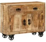 Sideboard 80x30x65 Cm Massives Raues Mangoholz - Vidaxl